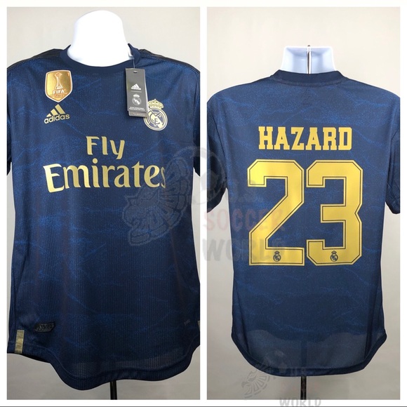 🚨 Eden Hazard Real Madrid Away UEFA Soccer Jersey - Picture 2 of 9